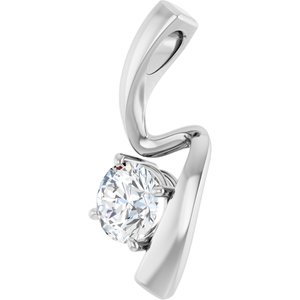 Solitaire Freeform Pendant