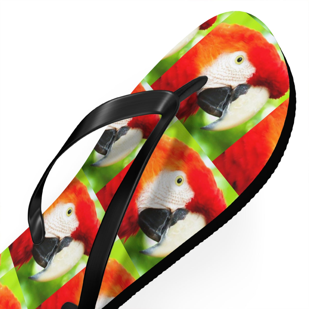 Scarlet Macaw Parrot Flip Flops