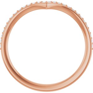 14K Rose 1/8 CTW Lab-Grown Diamond  Band