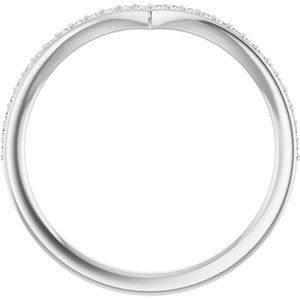 Platinum 1/8 CTW Lab-Grown Diamond  Band