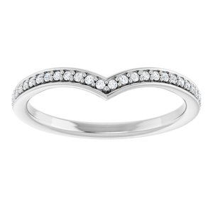 14K White 1/8 CTW Lab-Grown Diamond  Band