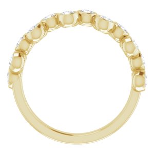 14K Yellow Gold 3/4 CTW Natural Diamond Bezel-Set Ring
