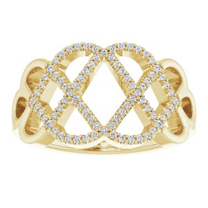 14K Yellow Gold 1/5 CTW Diamond Woven Ring