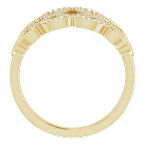 14K Yellow Gold 1/5 CTW Diamond Woven Ring