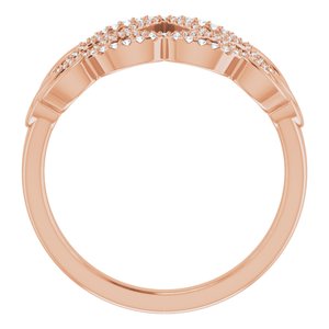 14K Rose Gold 1/5 CTW Diamond Woven Ring