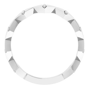 Platinum 1/10 CTW Natural Diamond Geometric Ring