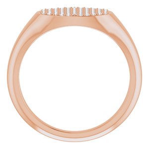 14K Rose Gold 1/3 CTW Natural Diamond Signet Ring