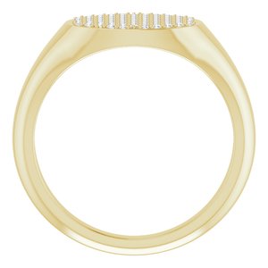 14K Yellow Gold 1/3 CTW Natural Diamond Signet Ring