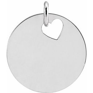 Engravable Pierced Heart or Star Necklace or Pendant