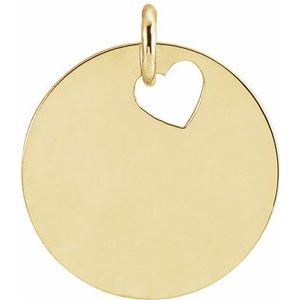 Engravable Pierced Heart or Star Necklace or Pendant