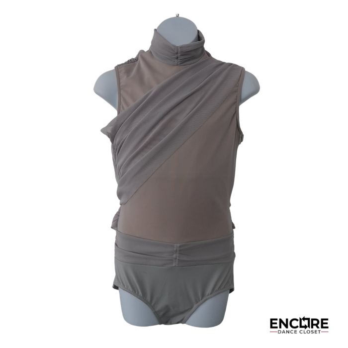 Asymmetrical Gray Mesh Leo