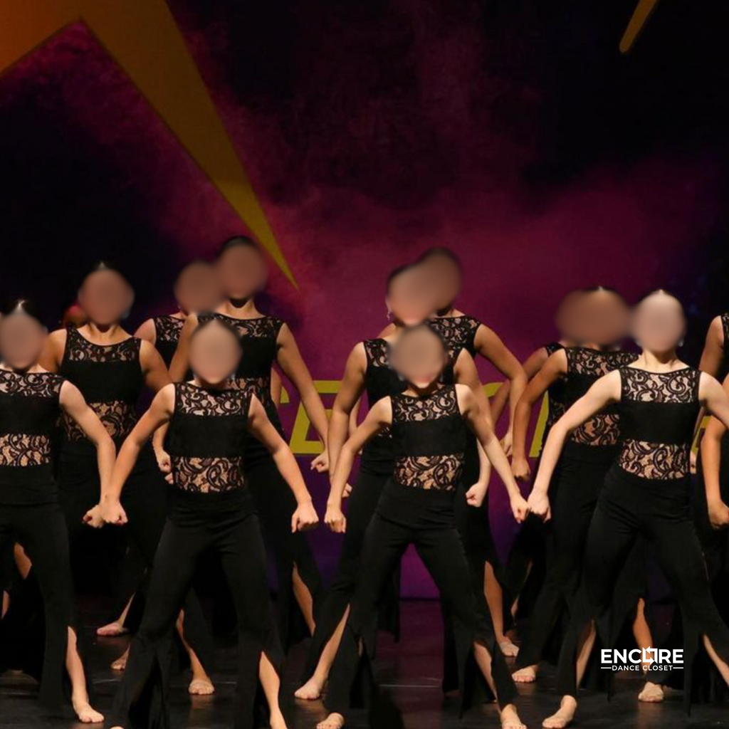 Black Pants and Leo Unitard Illusion Set