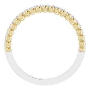 14K White/Yellow Gold 1/5 CTW Natural Diamond Beaded Ring