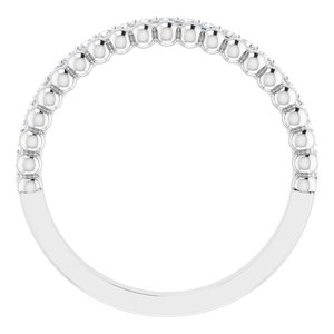Sterling Silver 1/5 CTW Natural Diamond Beaded Ring