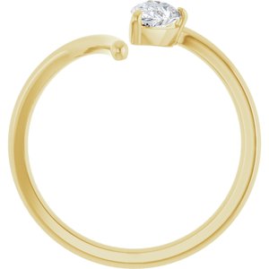 14K Yellow Gold 1/3 CT Lab-Grown Diamond Negative Space Ring