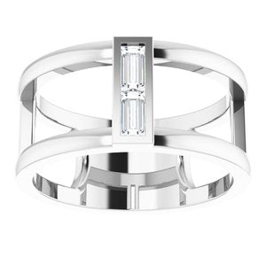 Baguette Negative Space Ring