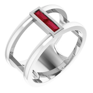 Baguette Negative Space Ring