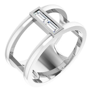 Baguette Negative Space Ring