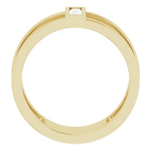 14K Yellow Gold 1/4 CTW Natural Diamond Baguette Ring