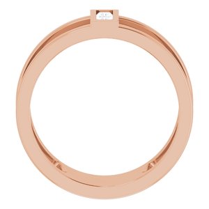 14K Rose Gold 1/4 CTW Natural Diamond Baguette Ring