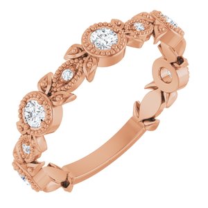 14K Rose Gold 1/3 CTW Natural Diamond Leaf Ring