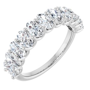 14K White Gold 2 3/4 CTW Natural Diamond Annniversary Band