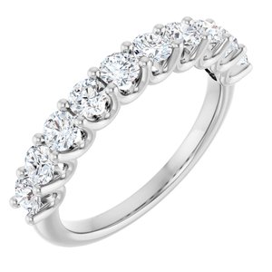 14K White Gold 1 CTW Lab-Grown Anniversary Band