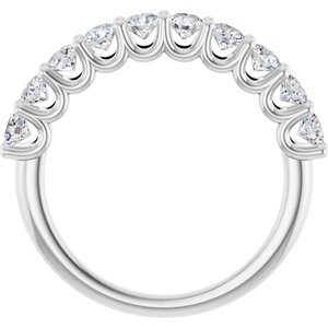 14K White Gold 1 CTW Lab-Grown Anniversary Band