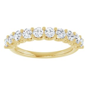 14K Yellow Gold 1 CTW Lab-Grown Anniversary Band
