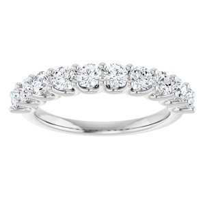 14K White Gold 1 CTW Lab-Grown Anniversary Band