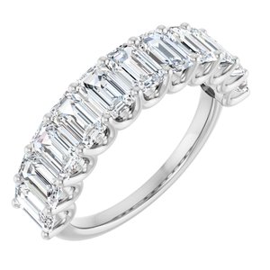 Platinum 3 7/8 CTW Natural Diamond Annniversary Band