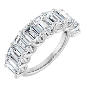 Platinum 5 3/8 CTW Natural Diamond Annniversary Band