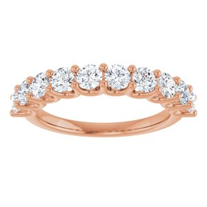 14K Rose Gold 1 1/5 CTW Lab-Grown Diamond Anniversary Band