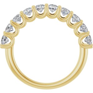 14K Yellow Gold 1 1/5 CTW Lab-Grown Diamond Anniversary Band