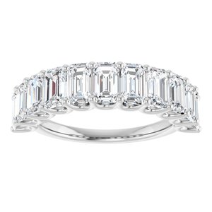 14K White Gold 3 7/8 CTW Natural Diamond Annniversary Band