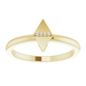 14K Yellow Gold .01 CTW Natural Diamond Geometric Ring