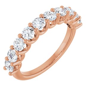 14K Rose Gold 1 1/5 CTW Lab-Grown Diamond Anniversary Band