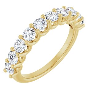 14K Yellow Gold 1 1/5 CTW Lab-Grown Diamond Anniversary Band