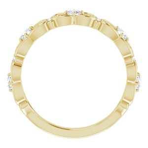 14K Yellow Gold 1/3 CTW Natural Diamond Scroll Ring
