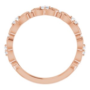 14K Rose Gold 1/3 CTW Natural Diamond Scroll Ring