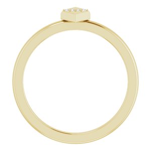 14K Yellow Gold .01 CTW Natural Diamond Geometric Ring