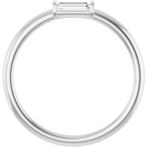 14K White Gold 1/10 CTW Lab-Grown Diamond Stackable Ring