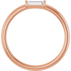 14K Rose Gold 1/10 CTW Lab-Grown Diamond Stackable Ring