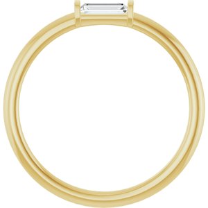14K Yellow Gold 1/10 CTW Lab-Grown Diamond Stackable Ring