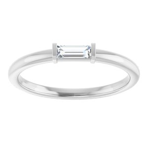 14K White Gold 1/10 CTW Lab-Grown Diamond Stackable Ring