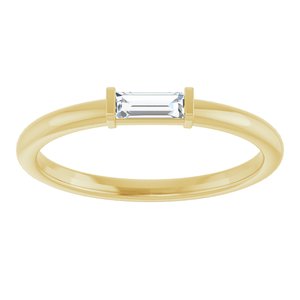 14K Yellow Gold 1/10 CTW Lab-Grown Diamond Stackable Ring