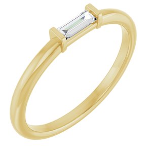 14K Yellow Gold 1/10 CTW Lab-Grown Diamond Stackable Ring
