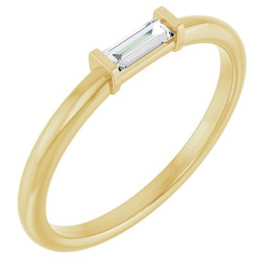 14K Yellow Gold 1/10 CTW Lab-Grown Diamond Stackable Ring