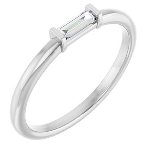 14K White Gold 1/10 CTW Lab-Grown Diamond Stackable Ring