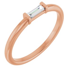 14K Rose Gold 1/6 CTW Natural Diamond Stackable Ring